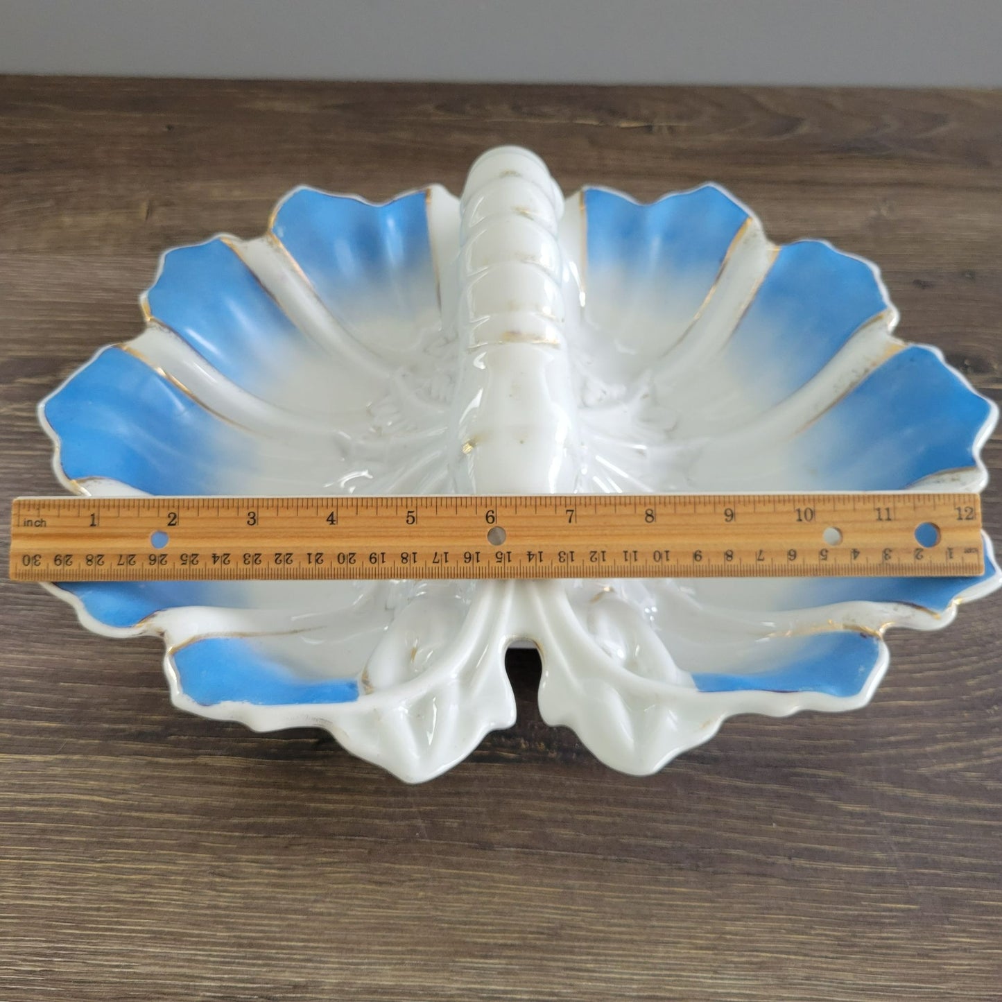 Antique JS Porcelain Blue & White Lobster Serving Dish, c.1896-1916 Germany