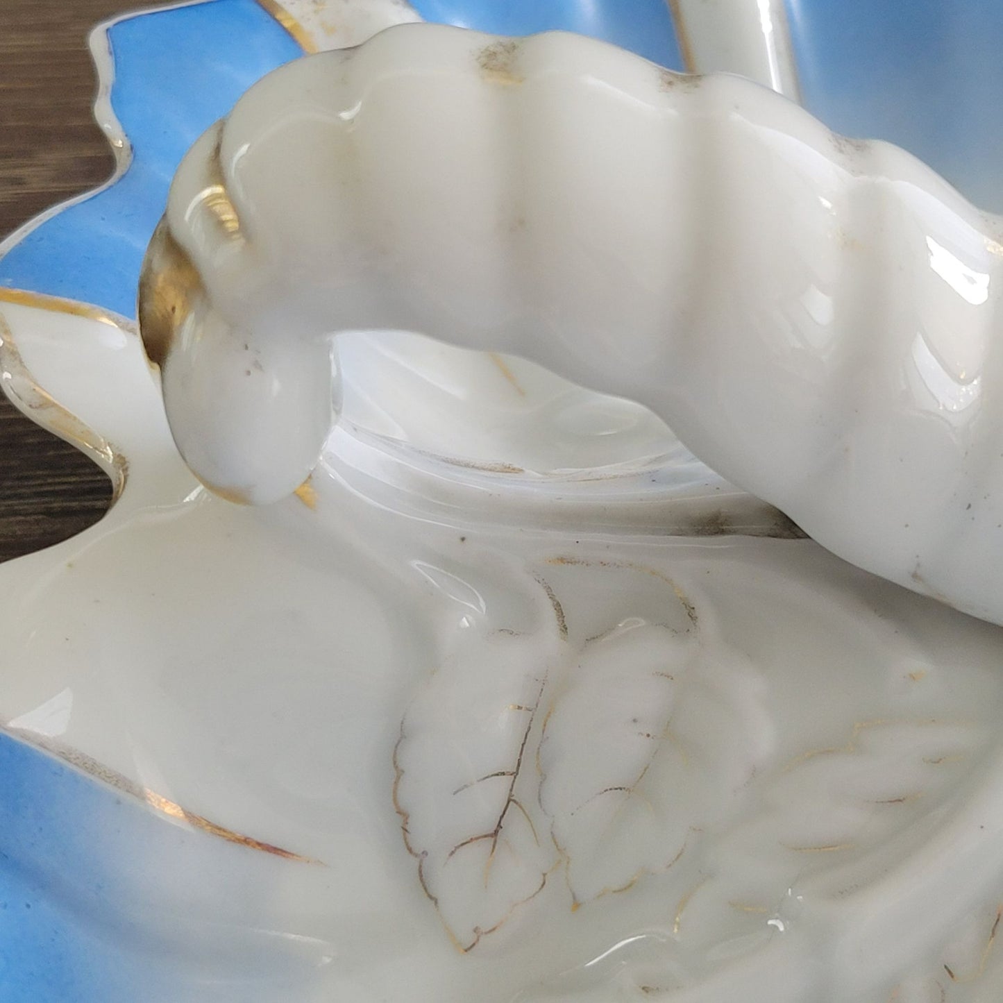 Antique JS Porcelain Blue & White Lobster Serving Dish, c.1896-1916 Germany