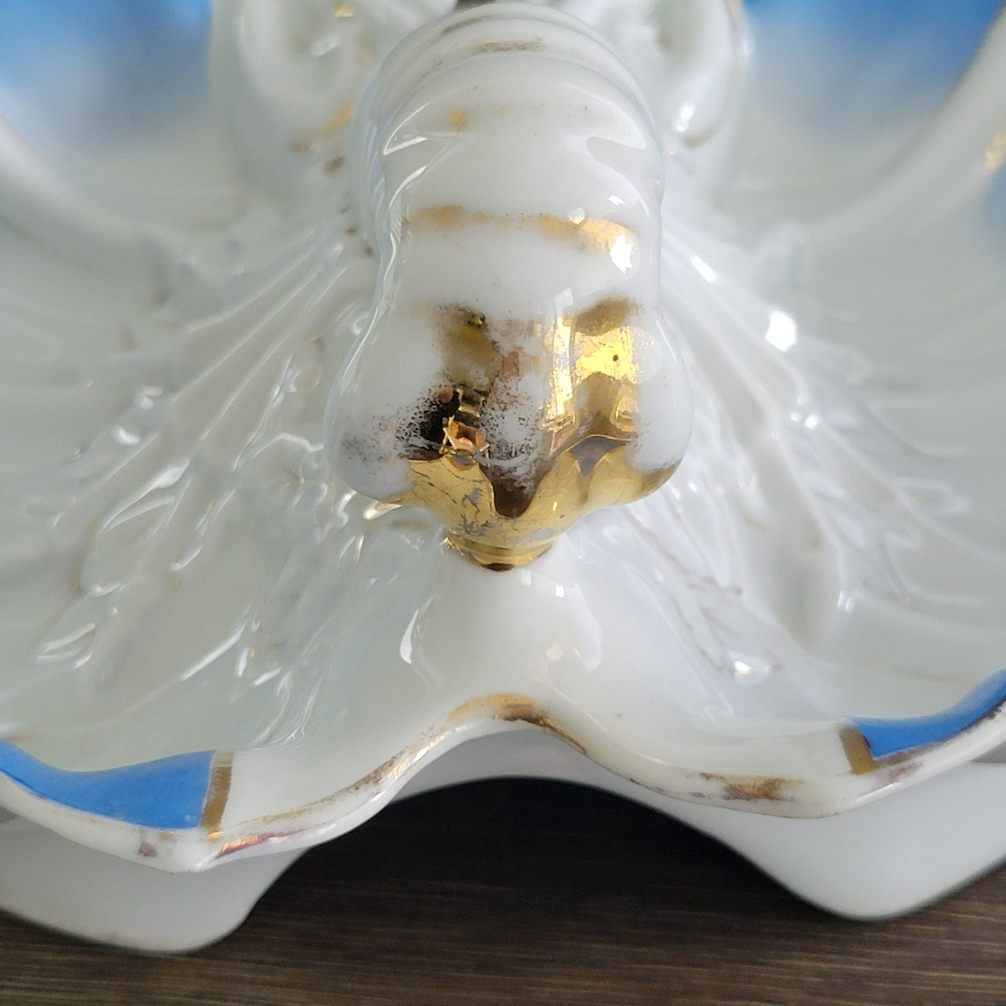 Antique JS Porcelain Blue & White Lobster Serving Dish, c.1896-1916 Germany