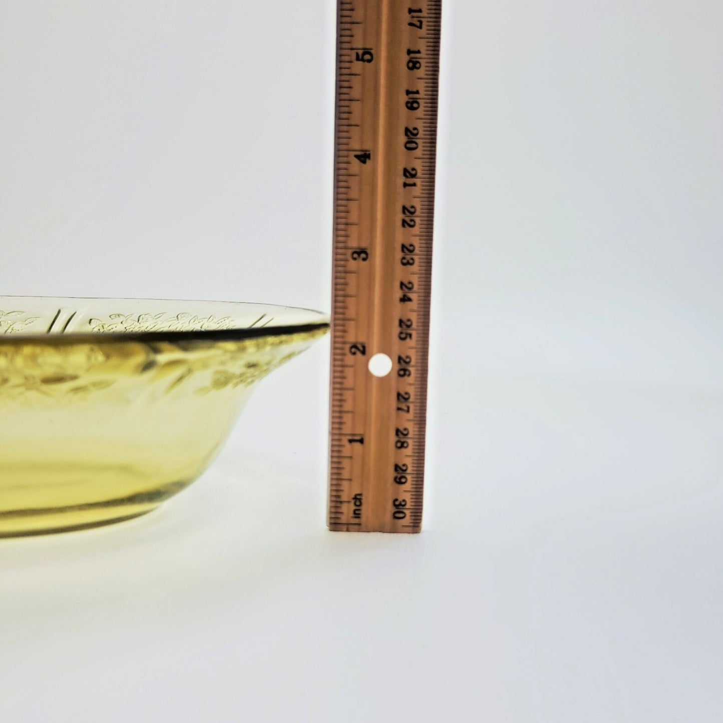 Federal Glass Sharon Cabbage Rose Oval Serving Bowl, c.1930s USA Made