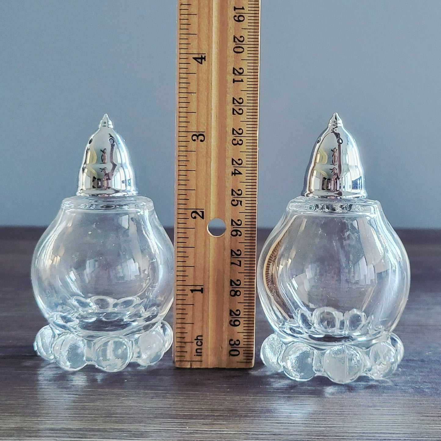 Imperial Glass Candlewick Clear Salt & Pepper Shakers, c.1936-84 USA