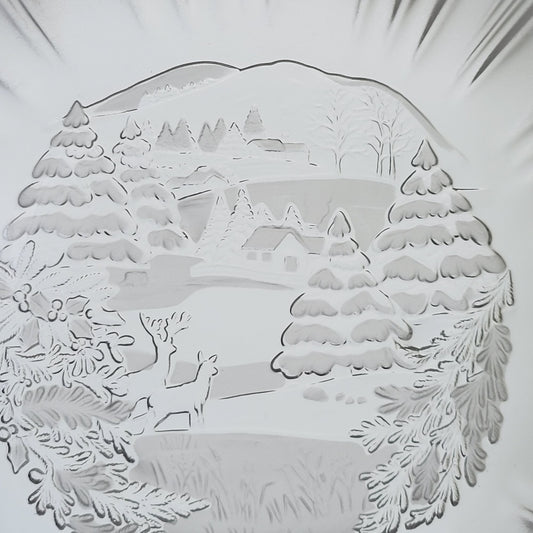 Mikasa Winter Dreams Frosted Round Serving Bowl, Made in Germany