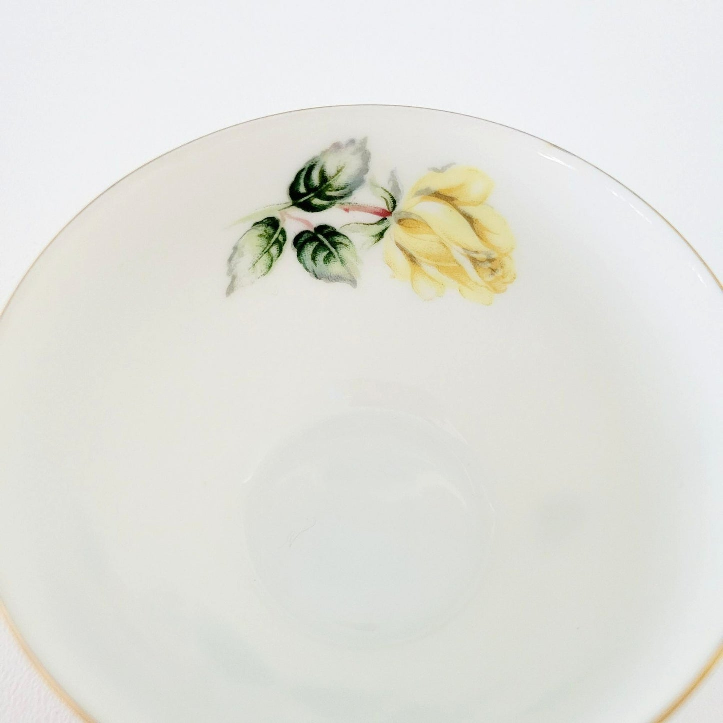 Vintage Yellow & Peach Rose Teacup Set of 2, by Narumi Kent Trio Pattern, Made in Japan