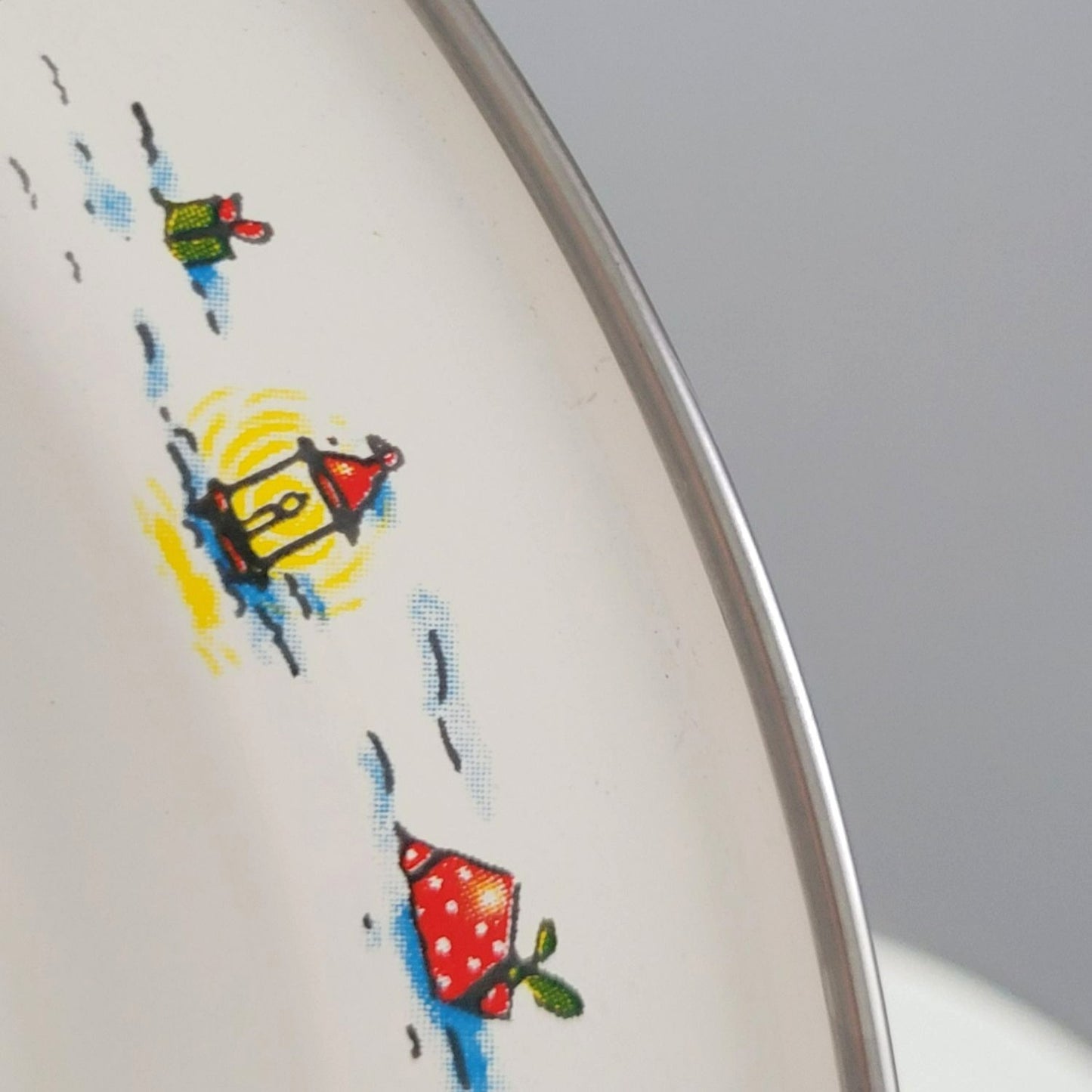 World Market Christmas Mouse Holiday Enamel Plate & Bowl Set of 3