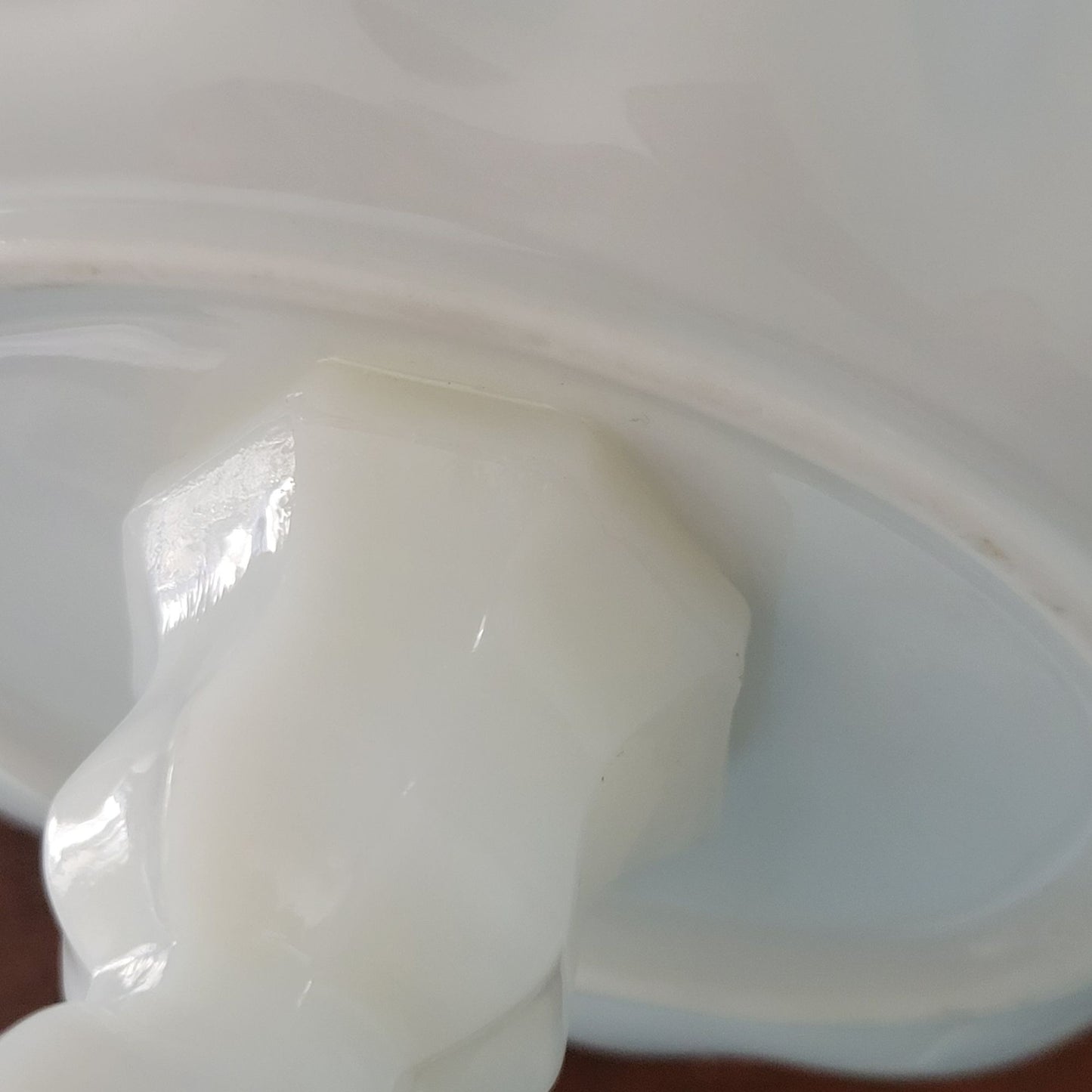 Vintage Floral Pedestal Dish, Upcycled from Milk Glass Vase & Porcelain Bowl