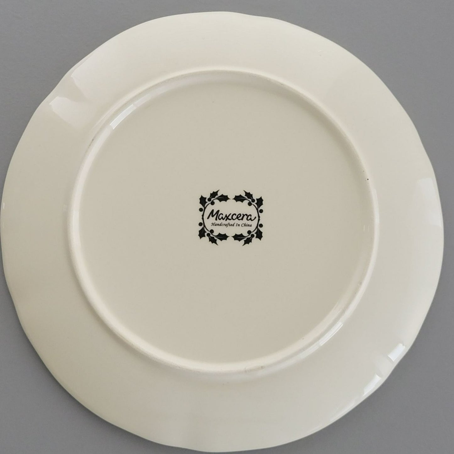 Maxcera Winter Poinsettia Salad Plate, Set of 2