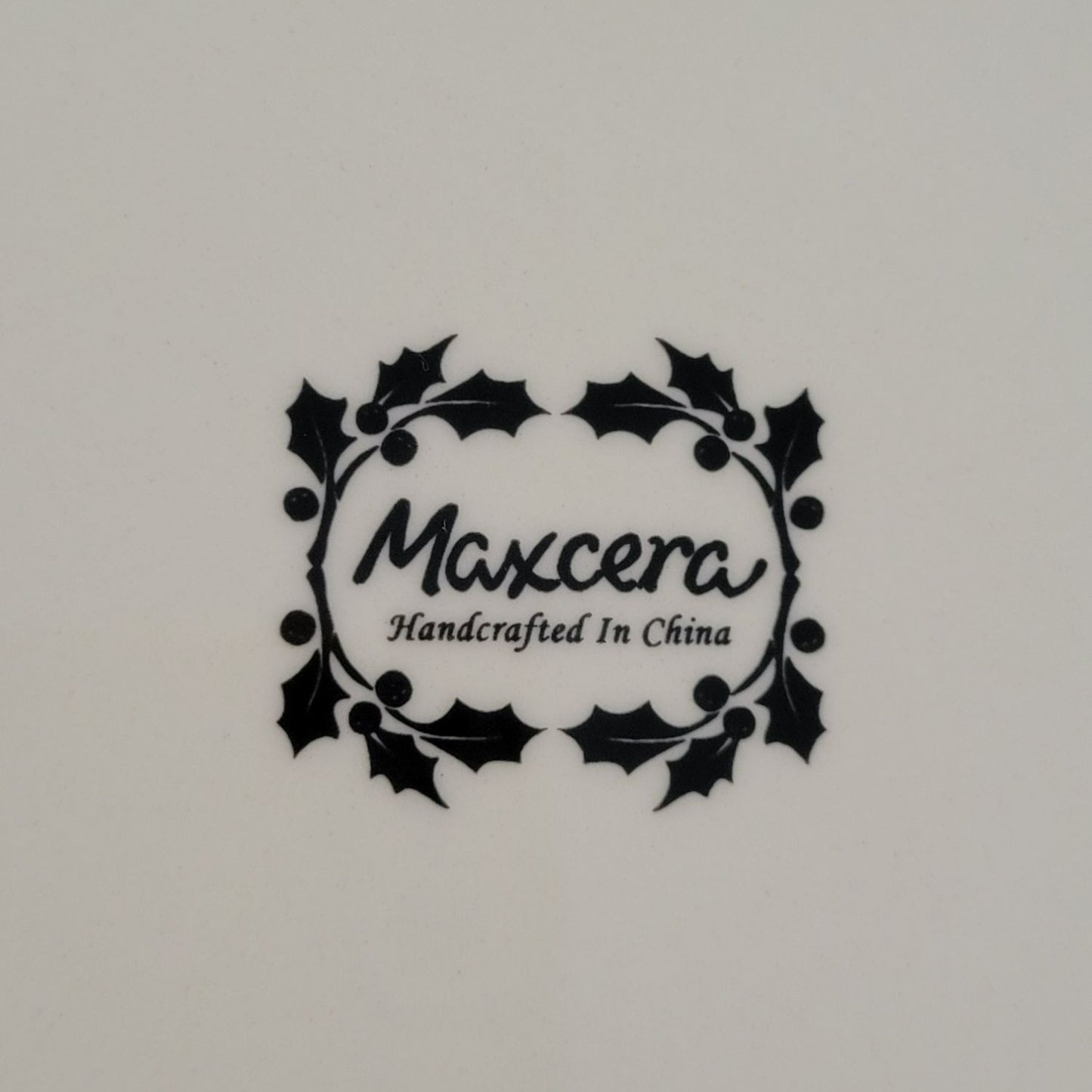 Maxcera Winter Poinsettia Salad Plate, Set of 2