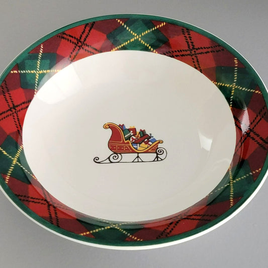 Block Father Christmas Cereal Bowl, Set of 2, c.1990s