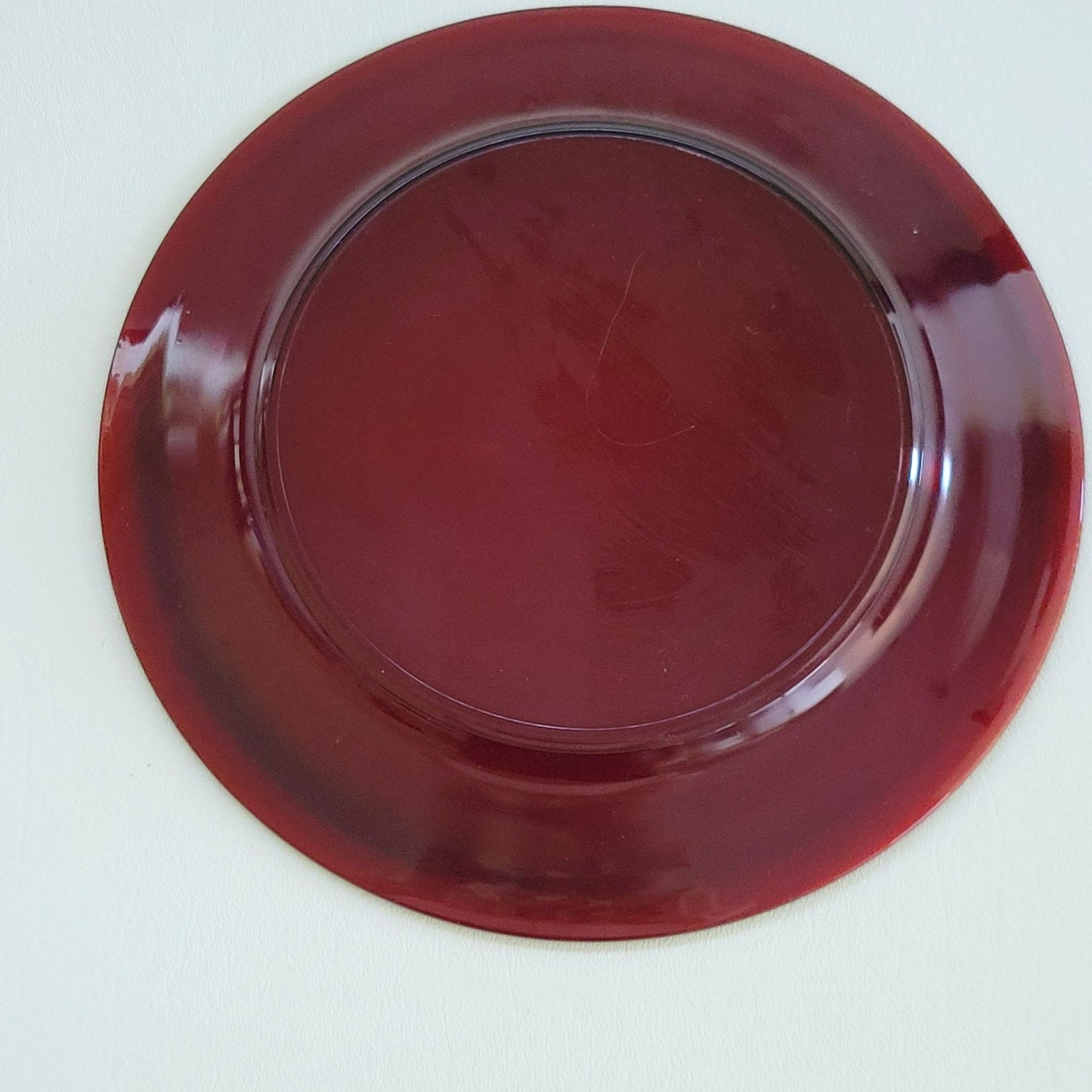 Anchor Hocking Royal Ruby Glass Salad Plate SET of 2, USA Made