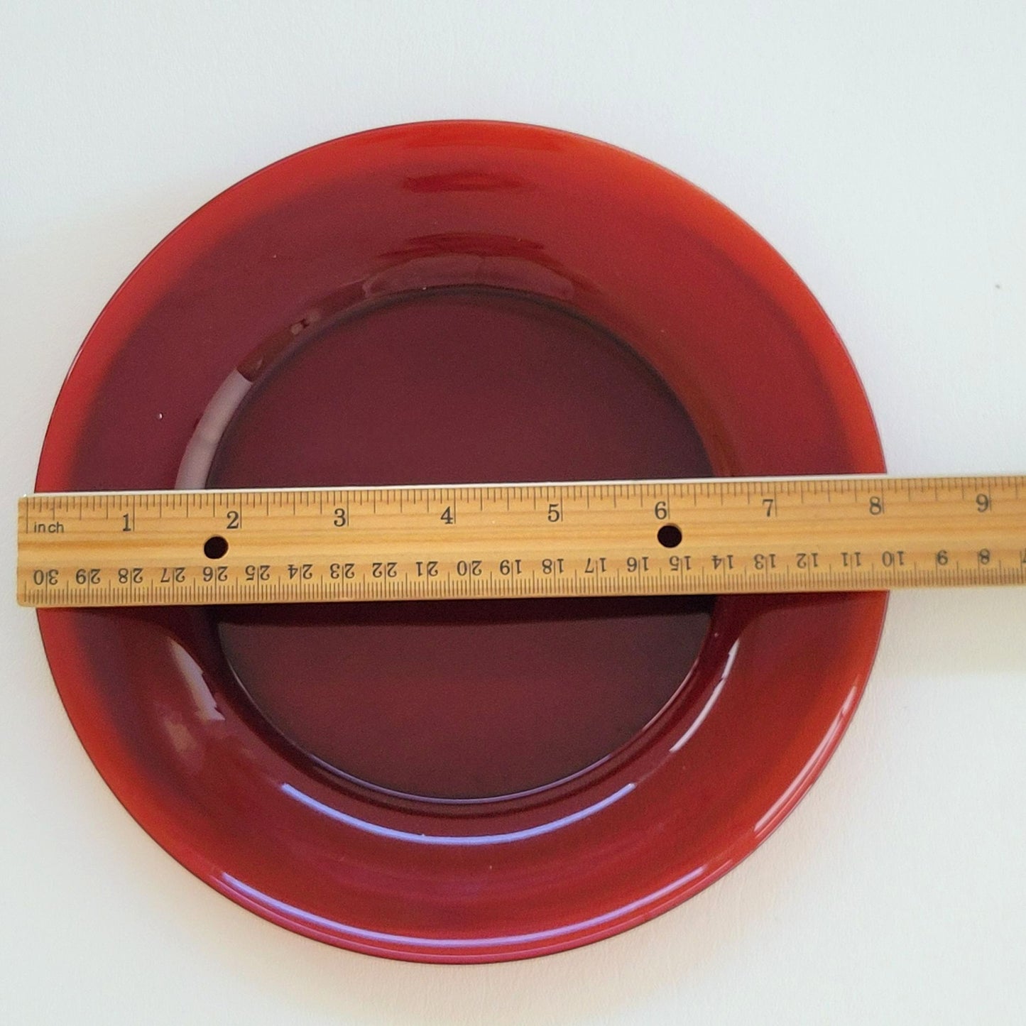 Anchor Hocking Royal Ruby Glass Salad Plate SET of 2, USA Made