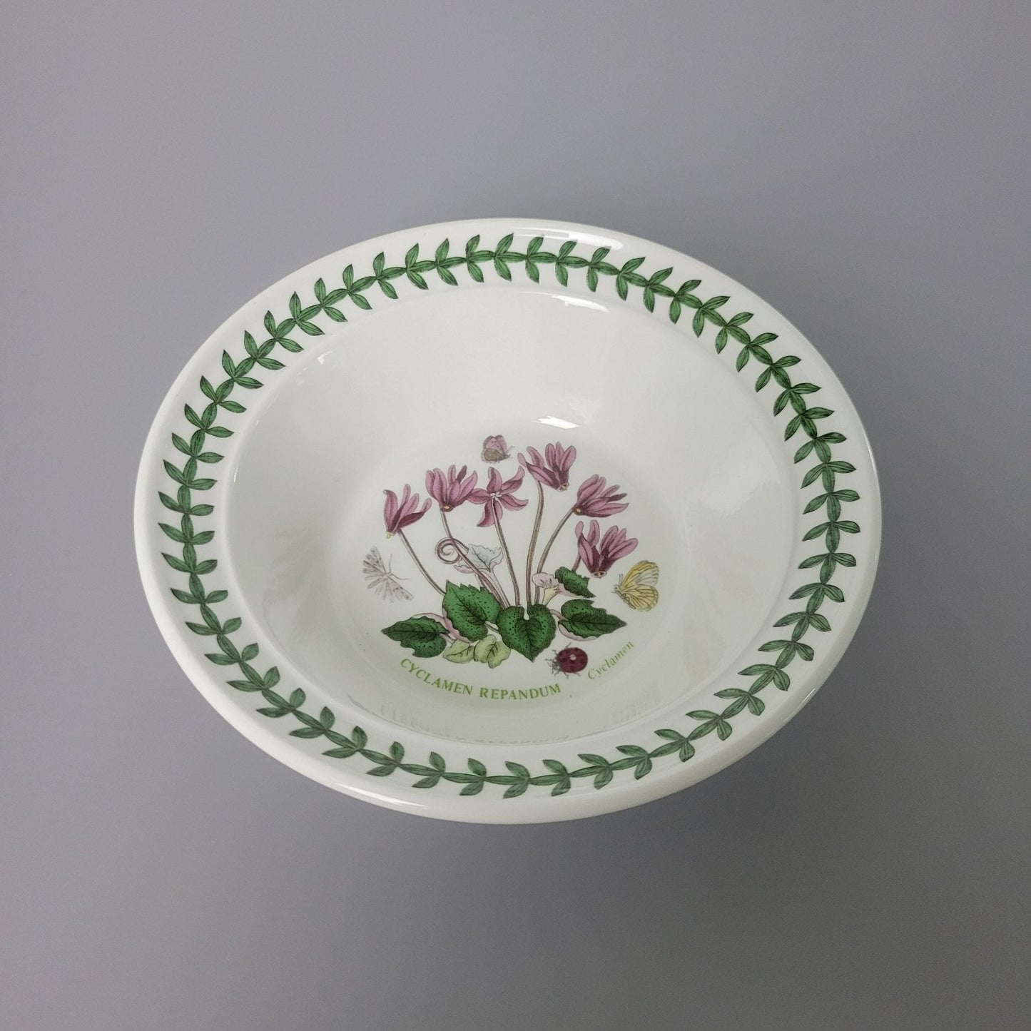 Portmeirion Botanic Garden Rim Cereal Bowl, Cyclamen Pattern