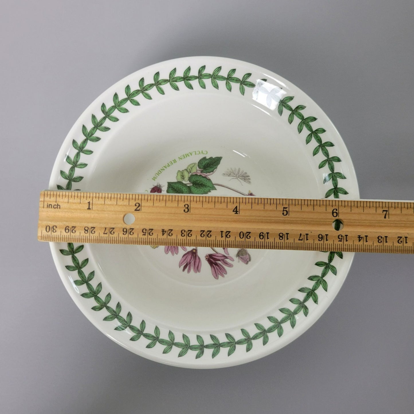 Portmeirion Botanic Garden Rim Cereal Bowl, Cyclamen Pattern