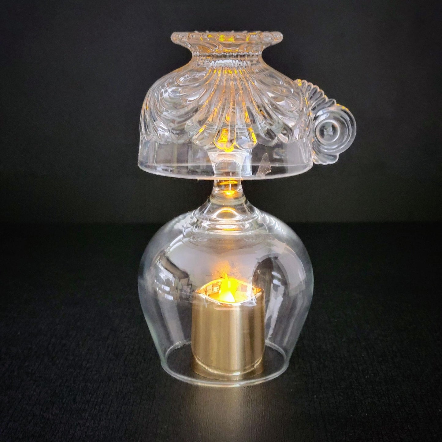 Upcycled Glass Teacup Fairy Lamp