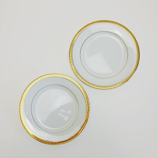 Noritake Richmond Bread Plate Set of 2, Gold Etched Trim