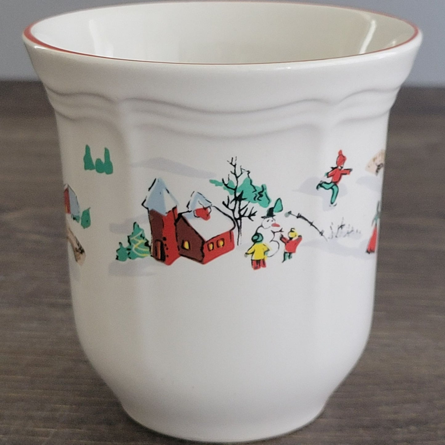 Farberware White Christmas Cup & Saucer, 2 Sets