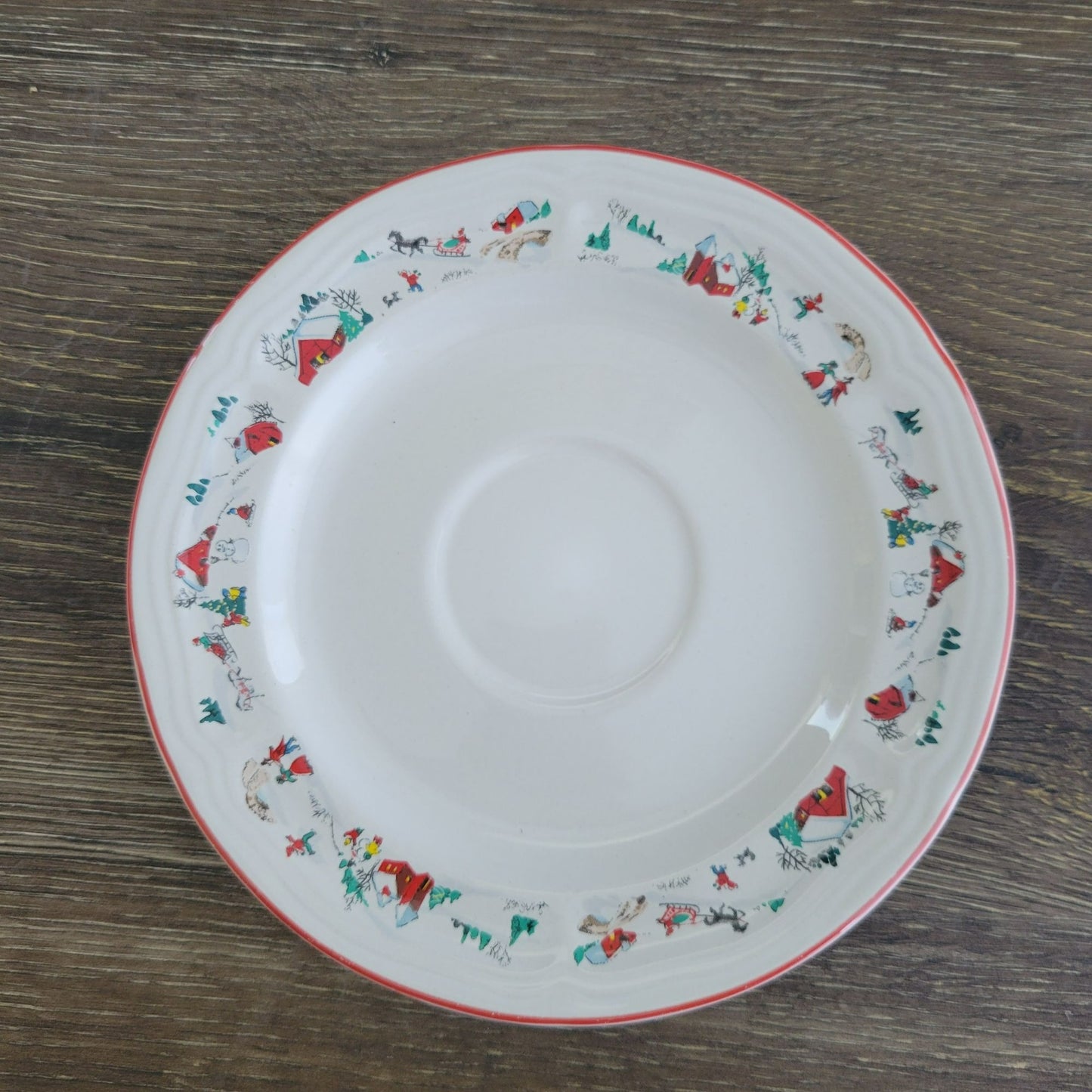 Farberware White Christmas Cup & Saucer, 2 Sets