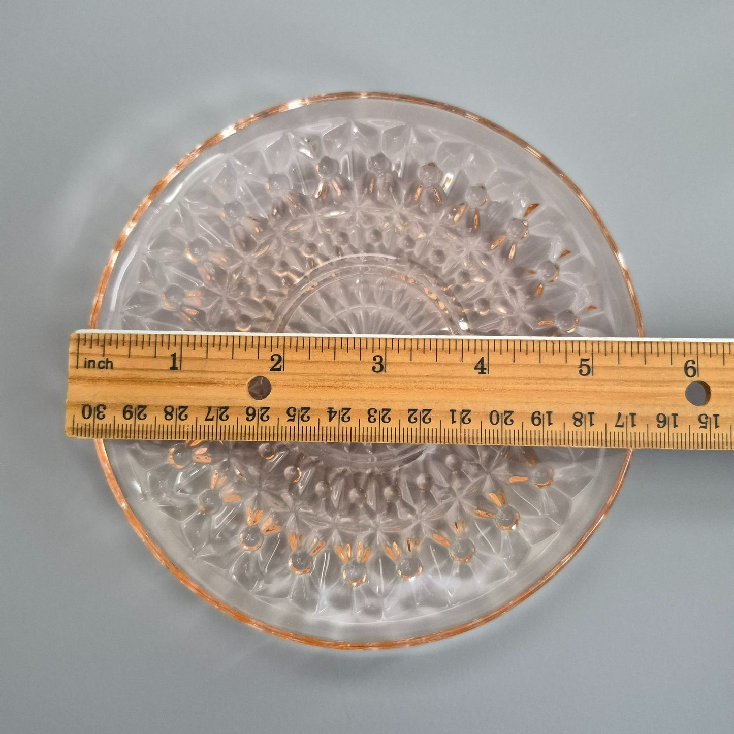 Jeannette "Holiday Pink" Glass Cup & Saucer, 2 Sets, c.1940-60s USA