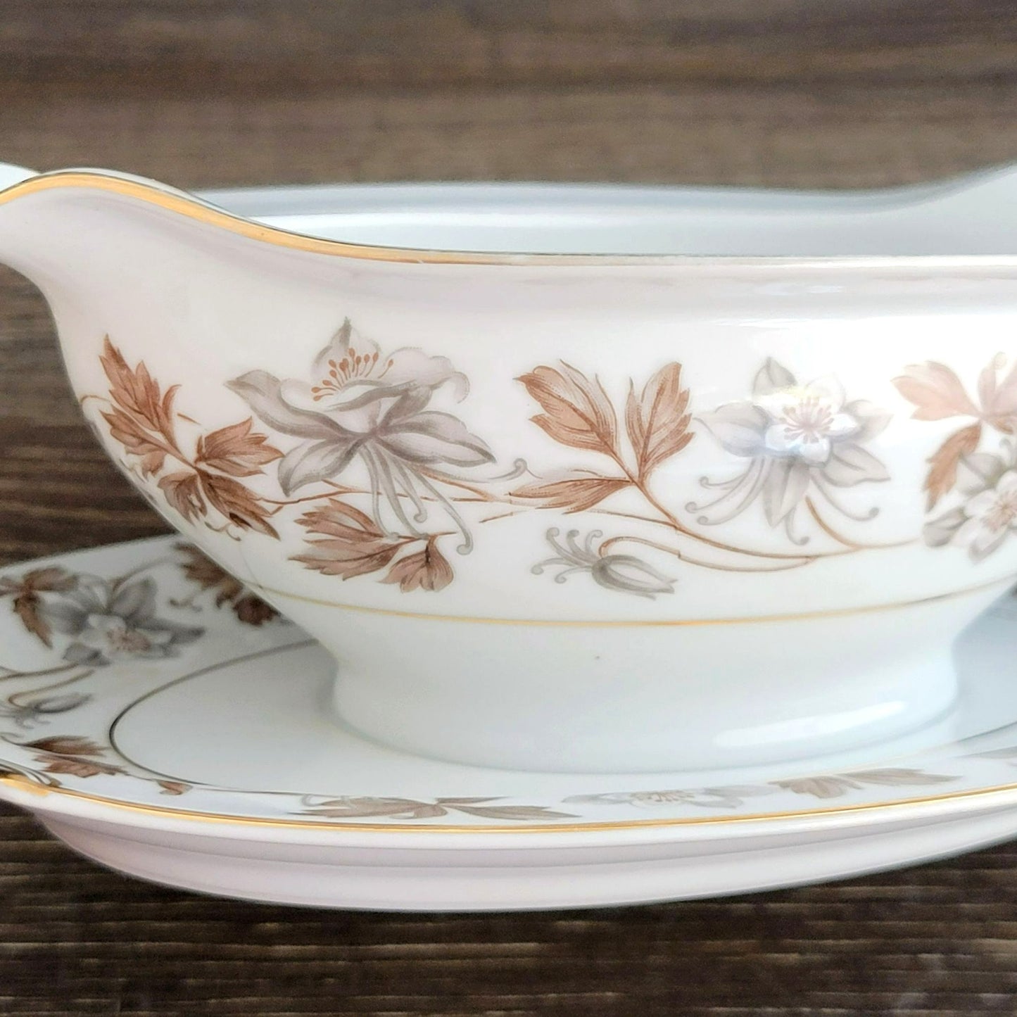 Noritake Allison Gravy Boat and Underplate, c.1950s Japan