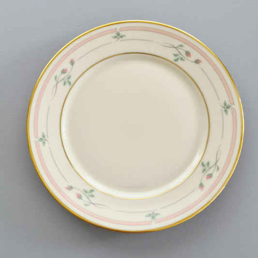 Lenox "Rose Manor Pink" Bread Plate, Set of 2, c.1985-99 USA