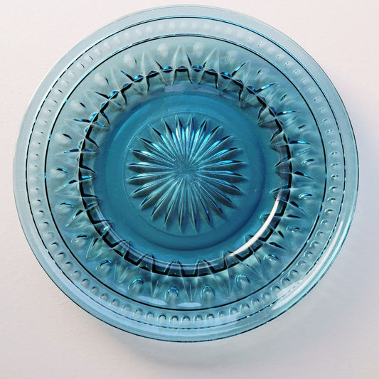 Indiana Glass Colony Park Lane Blue Salad Plate, Set of 2, USA Made