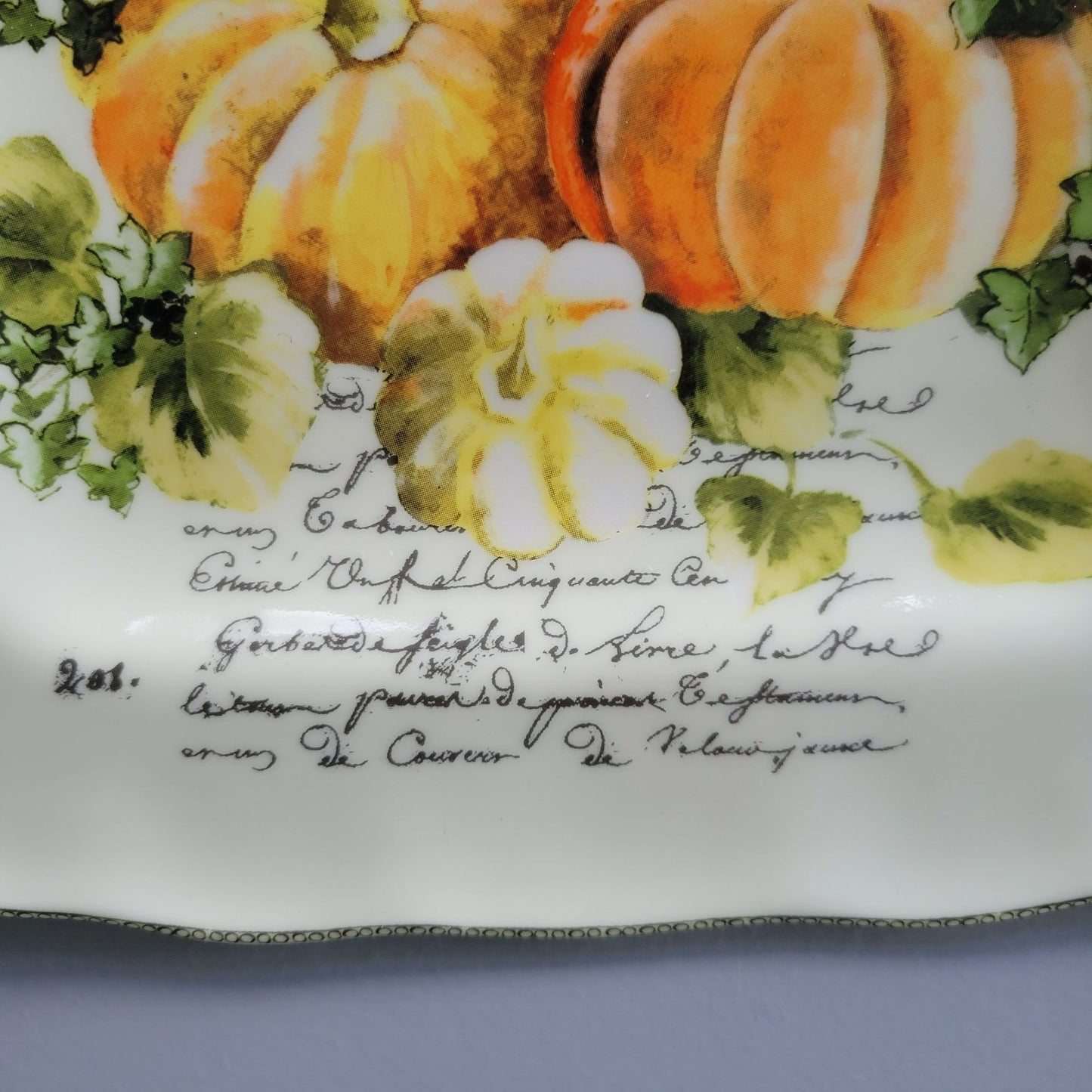 222 Fifth Pumpkin Patch Square Dinner Plate