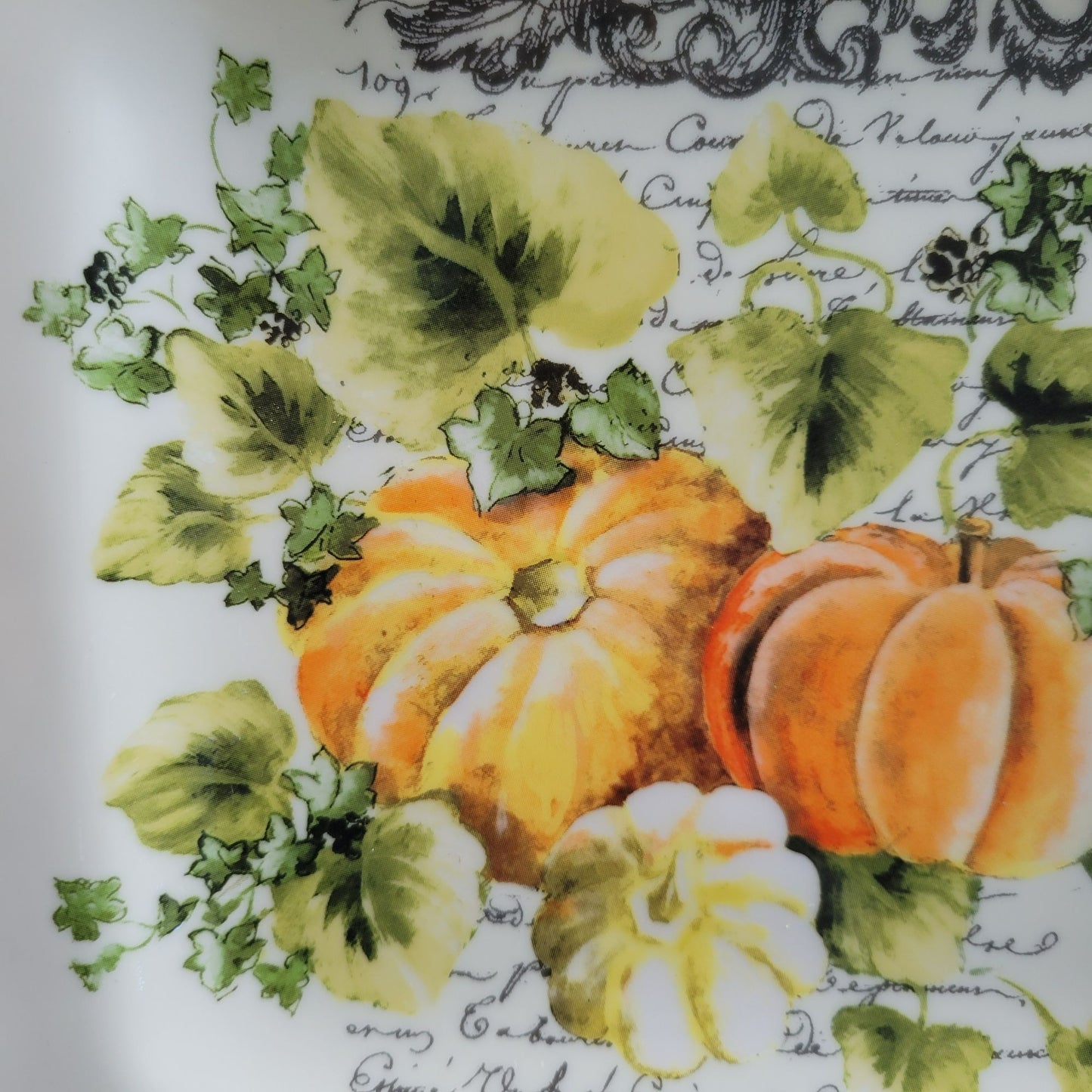222 Fifth Pumpkin Patch Square Dinner Plate