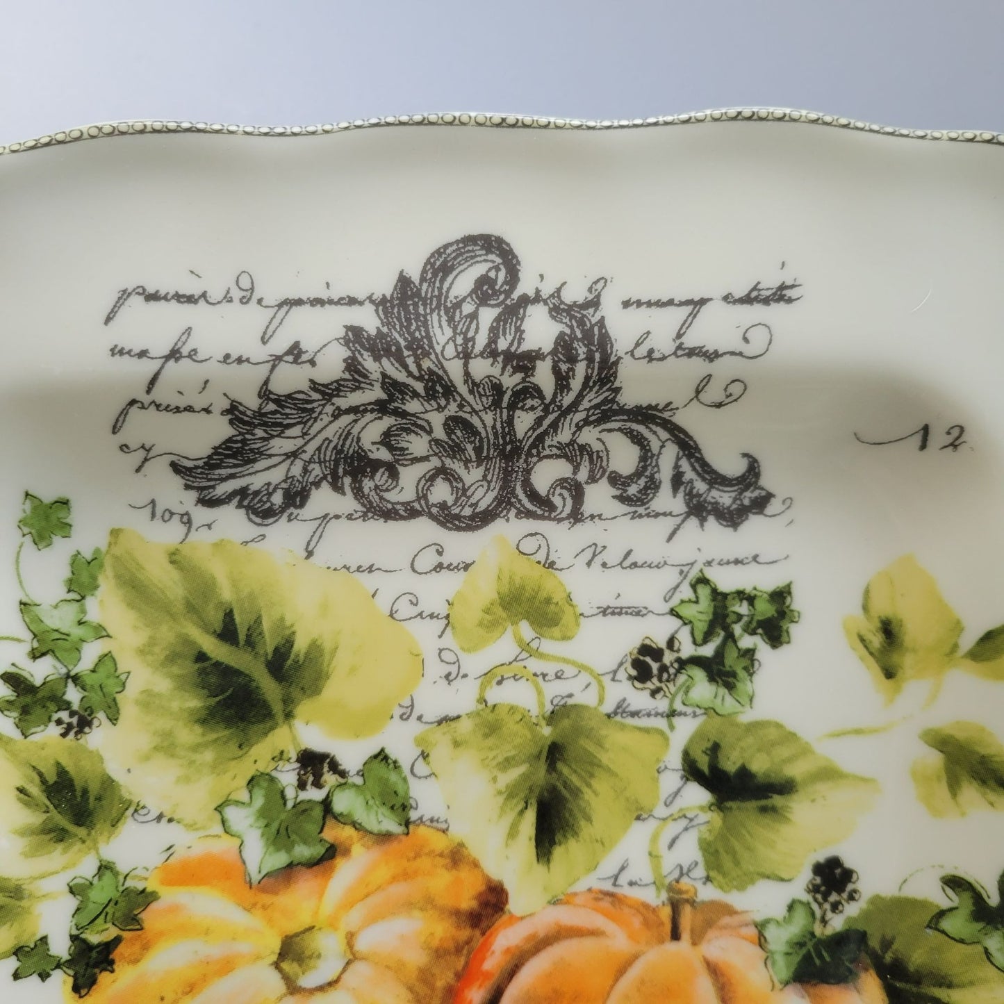 222 Fifth Pumpkin Patch Square Dinner Plate