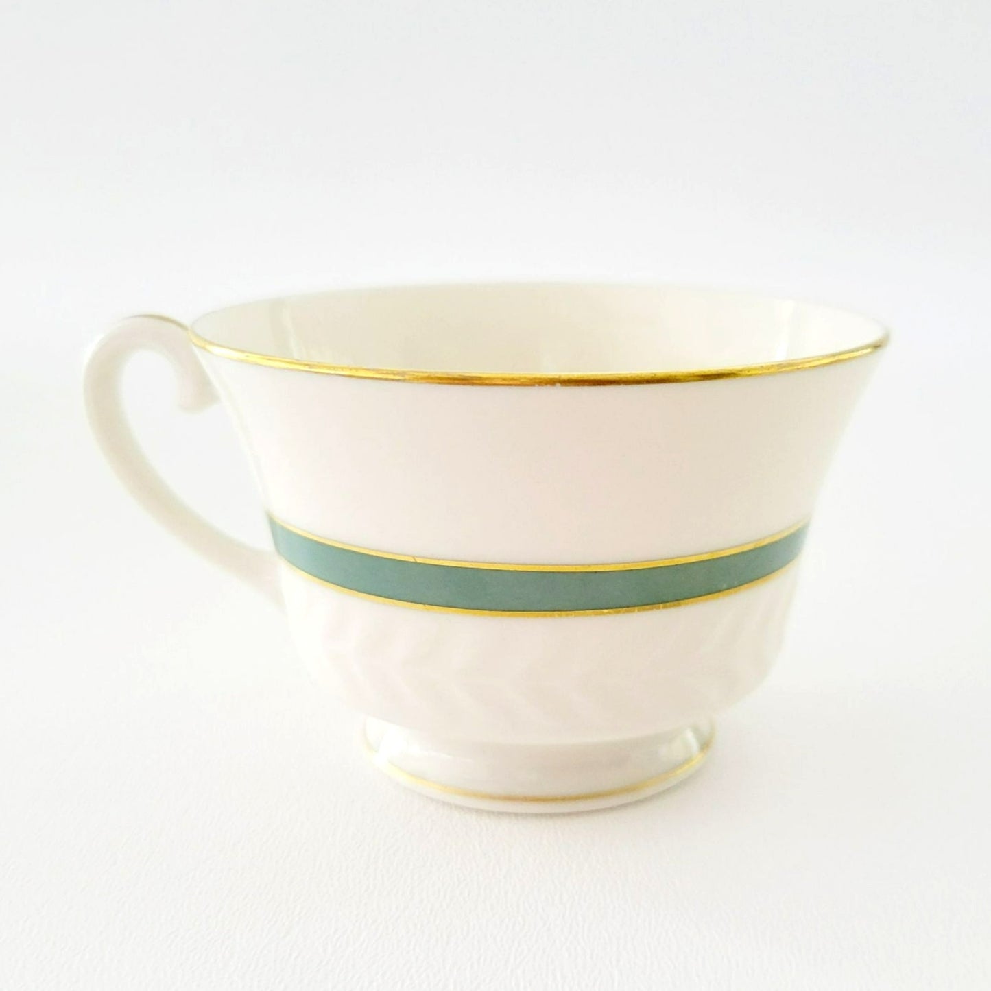 Theodore Haviland Teacup & Saucer, Brighton Turquoise with Embossed Leaf Pattern, New York USA