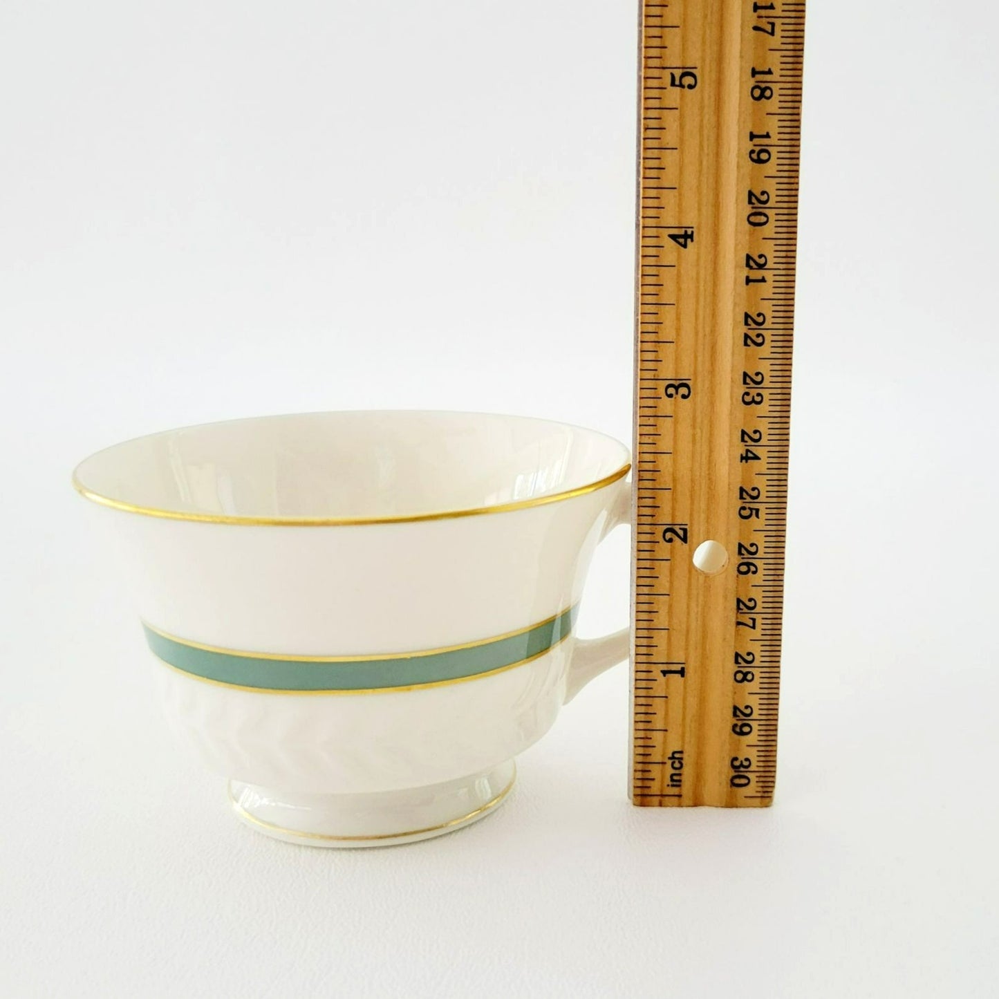 Theodore Haviland Teacup & Saucer, Brighton Turquoise with Embossed Leaf Pattern, New York USA