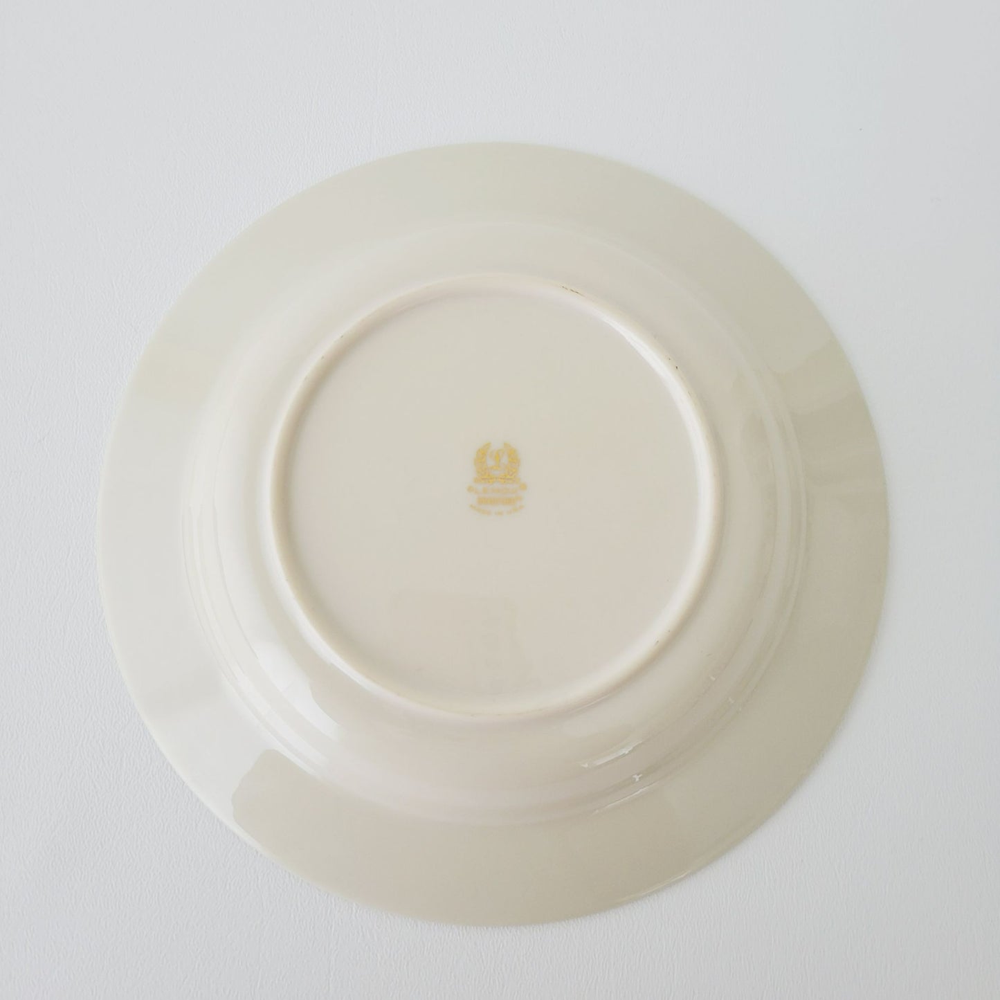 Lenox Bradford Rimmed Soup Bowl, Platinum Trim, c1980s USA