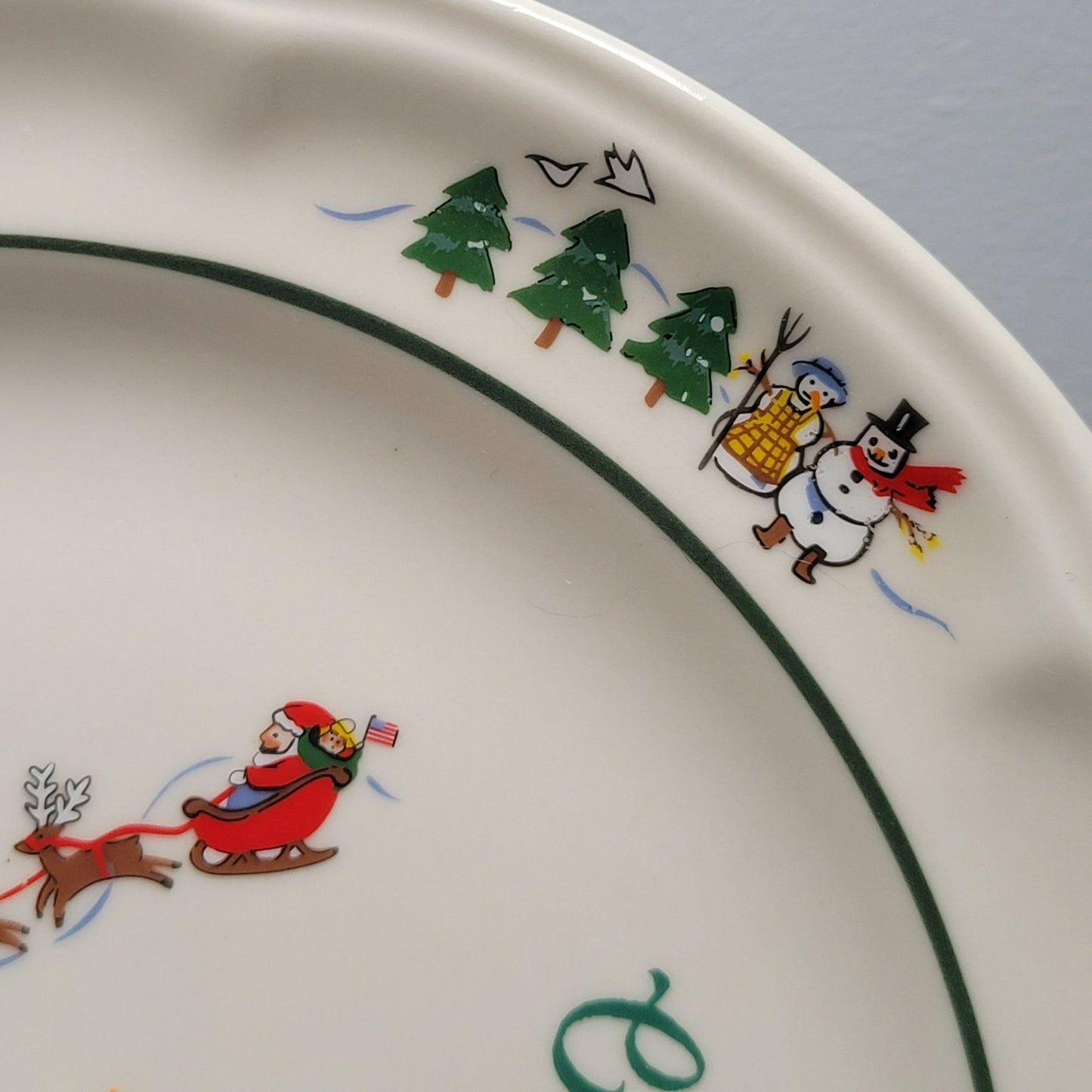 Pfaltzgraff Snow Village Cookies For Santa Plate, c.1990s