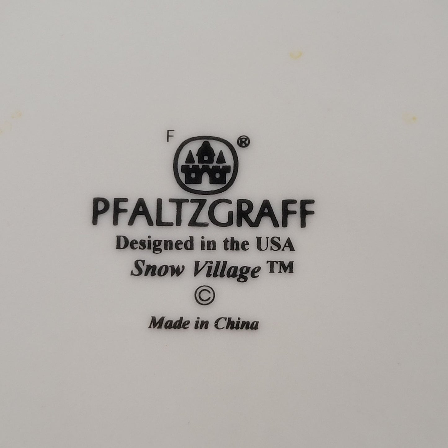 Pfaltzgraff Snow Village Cookies For Santa Plate, c.1990s