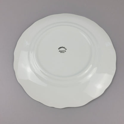 Fondeville White Majolica Strawberry Embossed Salad Plate, Made in Alvarez Spain