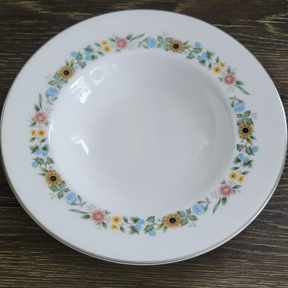 Royal Doulton Pastorale Rimmed Soup Bowl, c.1970-90s England