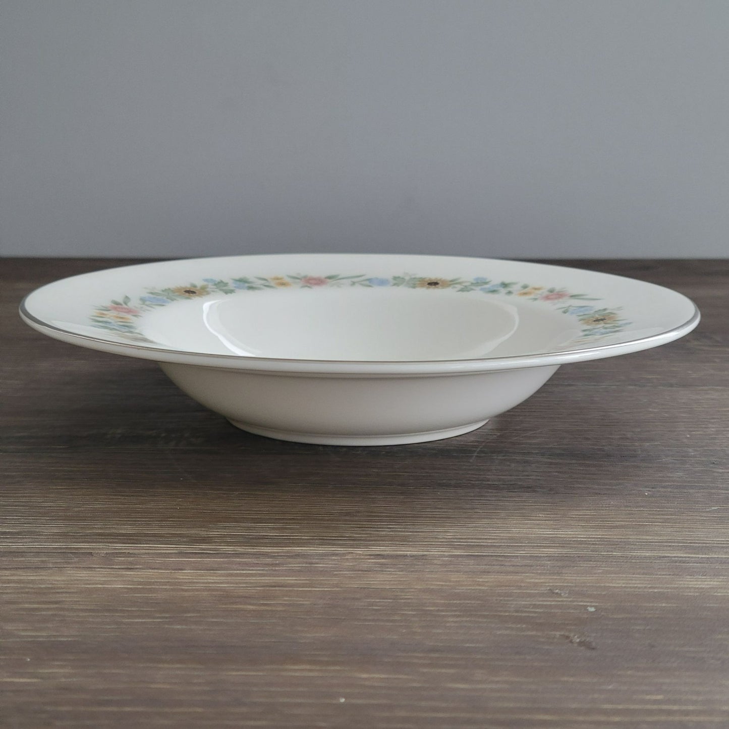 Royal Doulton Pastorale Rimmed Soup Bowl, c.1970-90s England