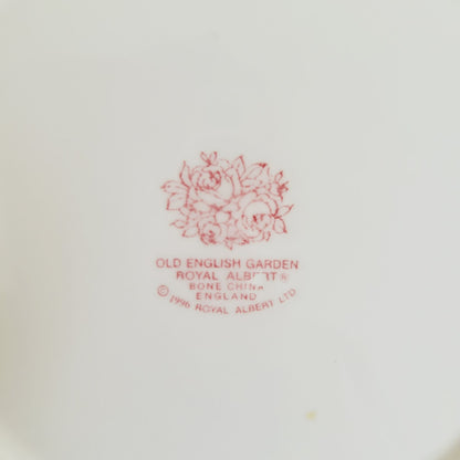 Royal Albert Old English Garden Bread Plate, All White Embossed Roses