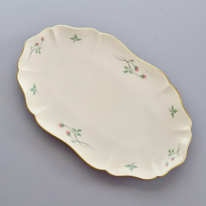 Lenox "Rose Manor Pink" Oval Tray,  c.1985-99 USA