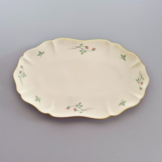 Lenox "Rose Manor Pink" Oval Tray,  c.1985-99 USA