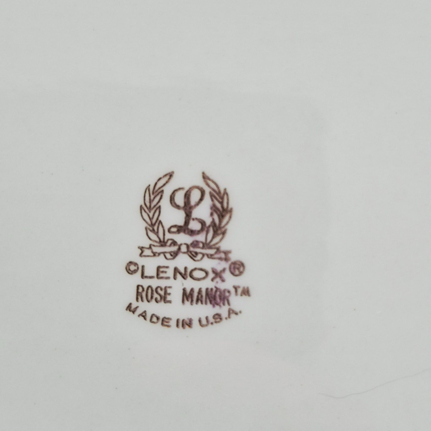 Lenox "Rose Manor Pink" Oval Tray,  c.1985-99 USA
