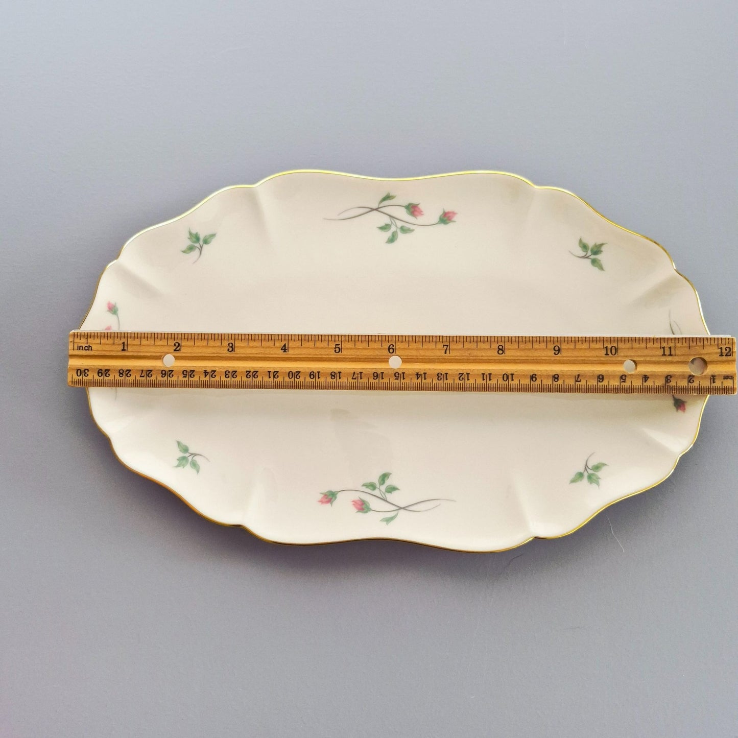 Lenox "Rose Manor Pink" Oval Tray,  c.1985-99 USA