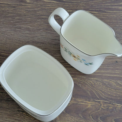 Royal Doulton Pastorale Creamer & Sugar Bowl Set, c.1970-90 England