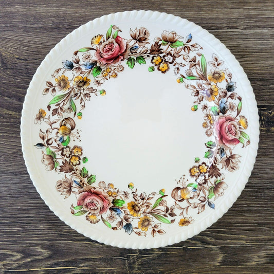 Johnson Brothers WindsorWare Dinner Plate, Margaret Rose Brown, c.1939-65 England
