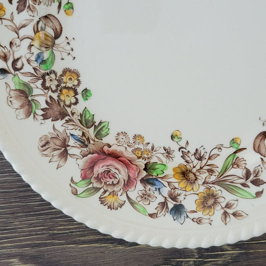 Johnson Brothers WindsorWare Dinner Plate, Margaret Rose Brown, c.1939-65 England
