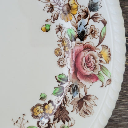 Johnson Brothers WindsorWare Dinner Plate, Margaret Rose Brown, c.1939-65 England