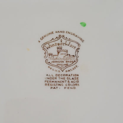 Johnson Brothers WindsorWare Dinner Plate, Margaret Rose Brown, c.1939-65 England