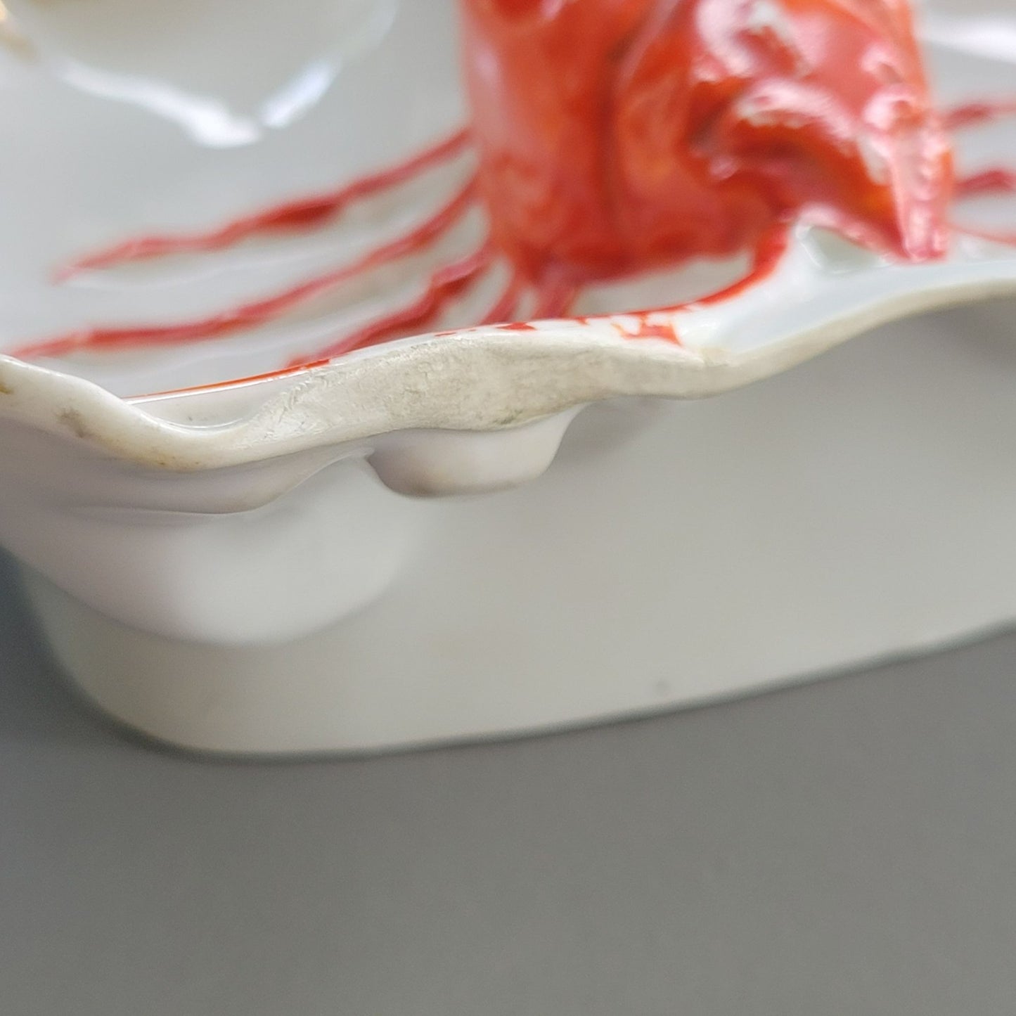 Antique Victoria Carlsbad Victorian Lobster Bowl, c.1891-1918 Austria