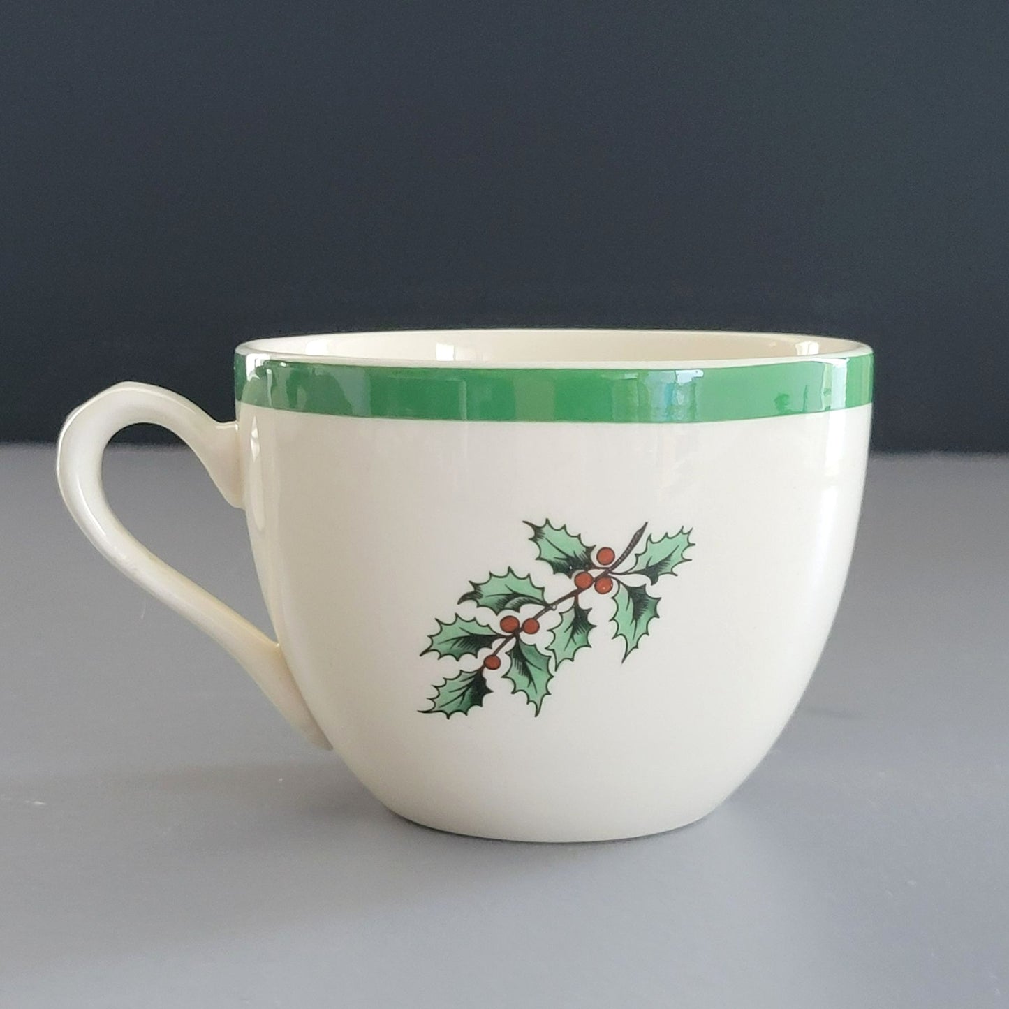 Spode Christmas Tree Cup & Saucer, 2 Sets, England c.1976-89