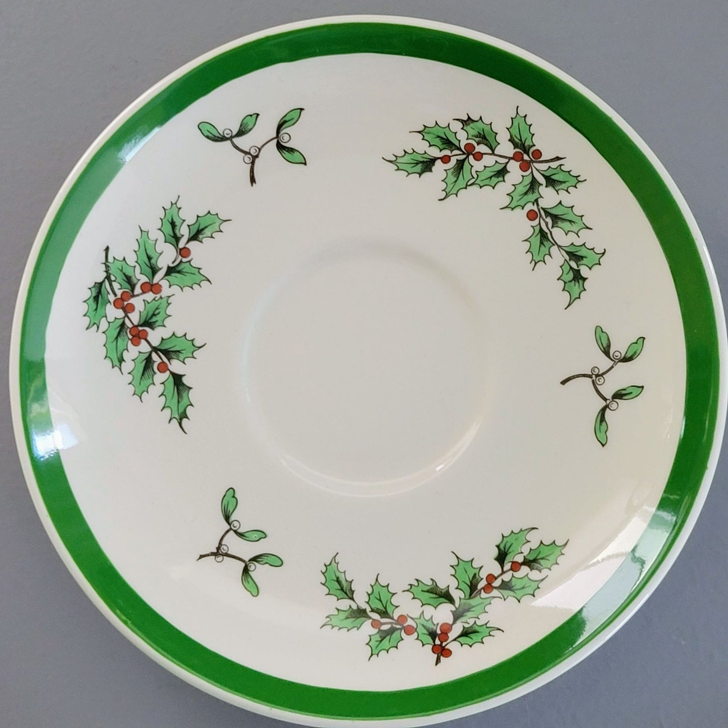 Spode Christmas Tree Cup & Saucer, 2 Sets, England c.1976-89