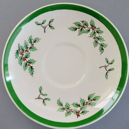Spode Christmas Tree Cup & Saucer, 2 Sets, England c.1976-89