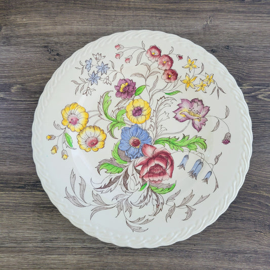 Vernon Kilns May Flower 13" Round Platter c.1940-1953 USA